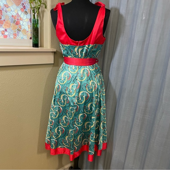 Tatyana Bicycle Print Swing Dress - Picture 5 of 8